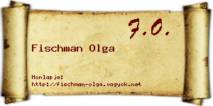 Fischman Olga névjegykártya