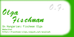 olga fischman business card